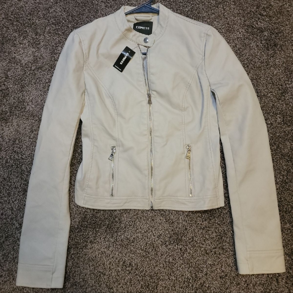 Express Faux Leather Jacket size XS NWT